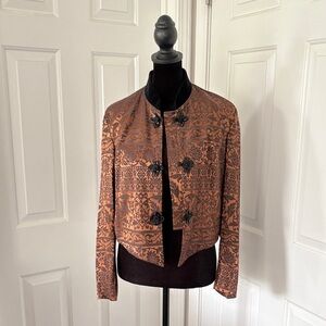 Jessica Howard Vintage Brown and Black Evening Jacket